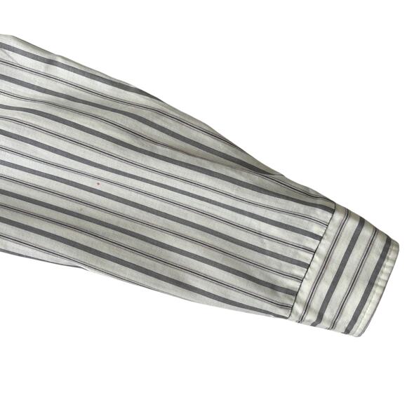 Victoria Jones Petite Striped Button-Down Shirt - Picture 8 of 9